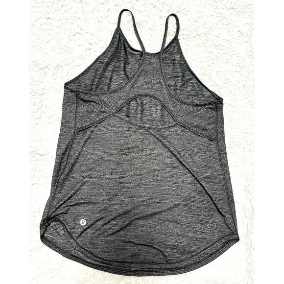 Lululemon Fast as Light Singlet Heathered Black Women’s 6 Running Tank Top - Picture 6 of 8